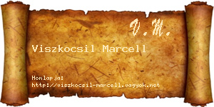 Viszkocsil Marcell névjegykártya